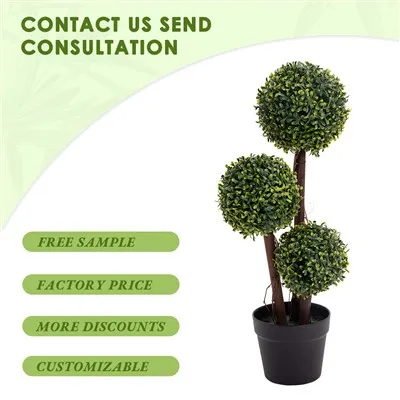 Siġar Topjarji Artifiċjali Għal Garden Home Decor